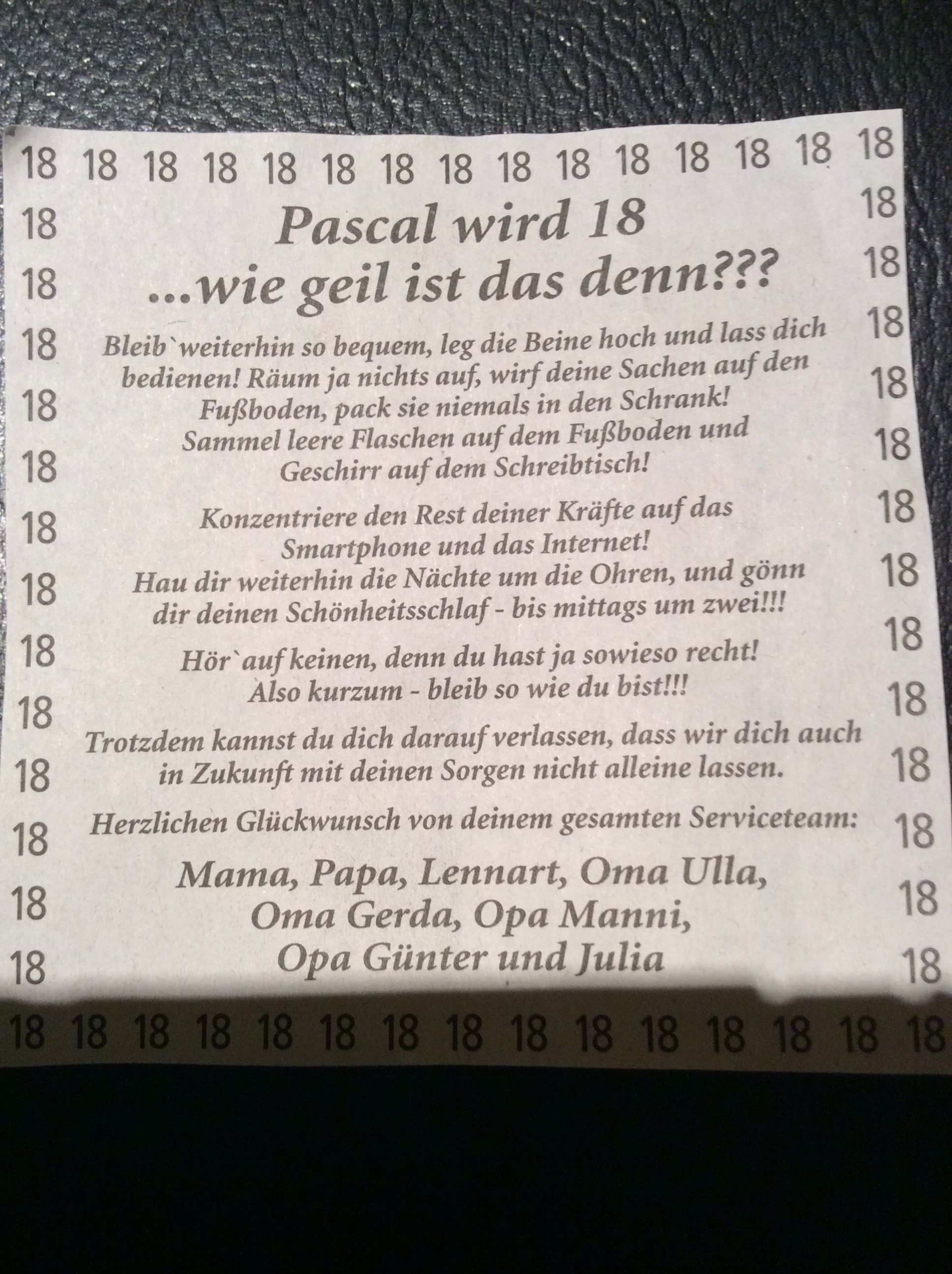 38 Lustige Sprüche Zum 18. Geburtstag!